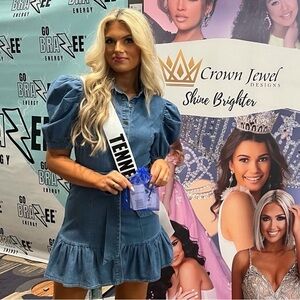 Vici Blue Denim Mini Dress